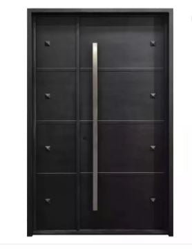 Leto Pivot Door sku-42088095711425 Custom Iron Door Pros 48" x 81" Matte Black Pivot Right Inward