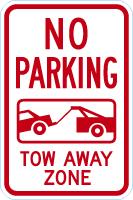 No Parking Sign: No Parking Tow Away Zone