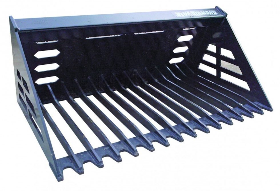 Mini Rock Bucket Blue Diamond Attachments