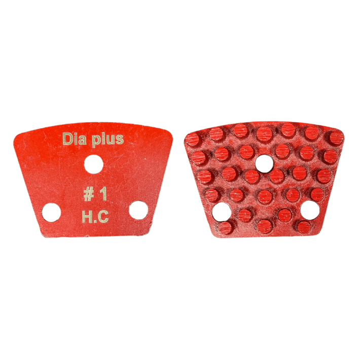 Multi Layered Brazed Trapezoid Grinding Segment VBT-SD1-9mm Dia Plus Little Dot - Step 1 - 9mm