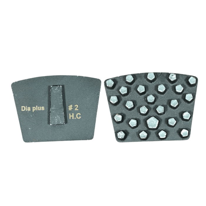 Multi Layered Brazed Trapezoid Grinding Segment VBT-HSS-2 Dia Plus Hex Shape - Step 2 (Scanmaskin)