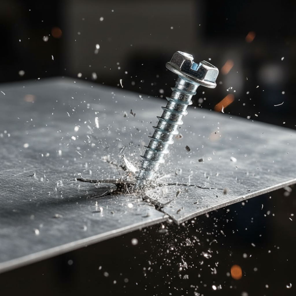 NEEDLE POINT SCREWS - SLOTTED HEX WASHER HEAD (Zinc) Daggerz