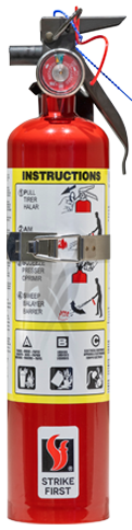 2.5 LB Multi-Purpose Dry Chemical Portable Fire Extinguisher Strike First