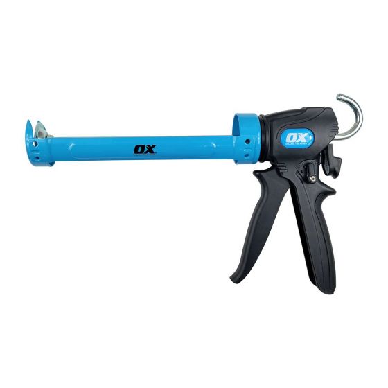 OX Pro 10-Ounce / 310ml Dual Thrust Caulk Gun | 12:1 & 24:1 Thrust Ratio Ox Tools