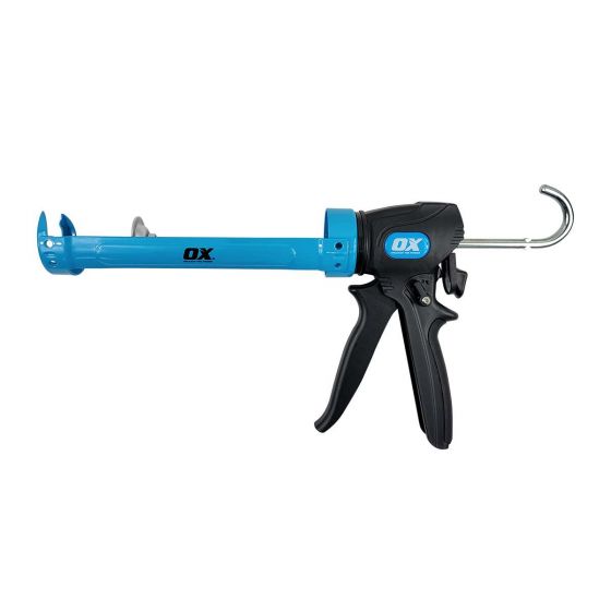 OX Pro 29-Ounce Dual Thrust Caulk Gun | 12:1 & 24:1 Thrust Ratio Ox Tools