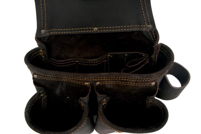 OX Pro Framer's Tool Bag, Oil-Tanned Leather, 3 Pouch Ox Tools