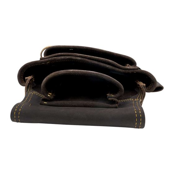 OX Pro Oil Tanned Leather Fastener Pouch with Right Handed Hammer Holder Ox Tools