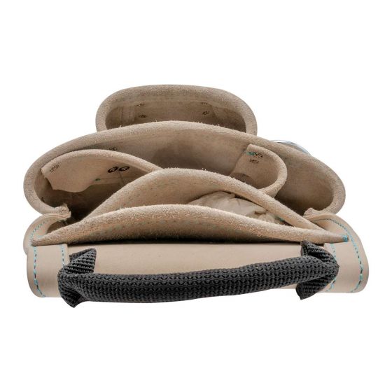 OX Pro White Leather 10-Pocket Tool Pouch w/ Speed Square Pocket Ox Tools