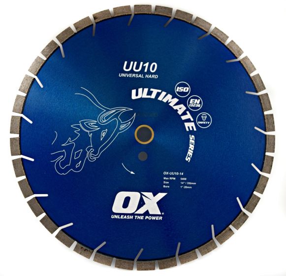 OX Ultimate Universal Hard Diamond Blade | Diameter: 10" | Bore: 1" - Ox Tools