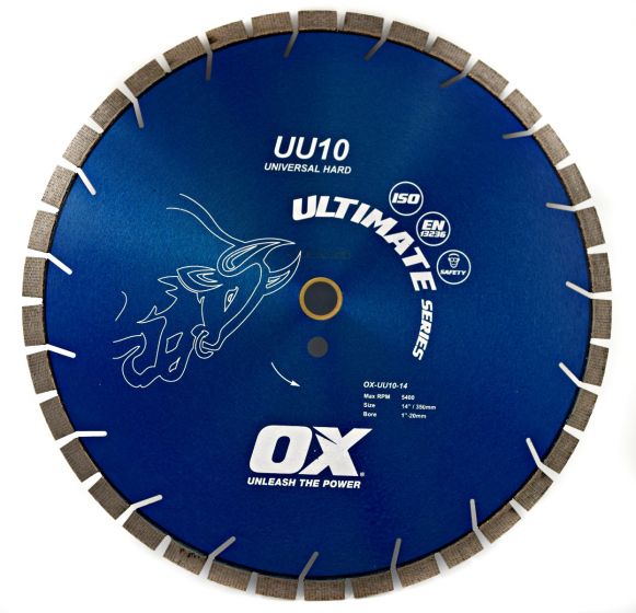 OX Ultimate Universal Hard Diamond Blade | Diameter: 10" | Bore: 1" Ox Tools