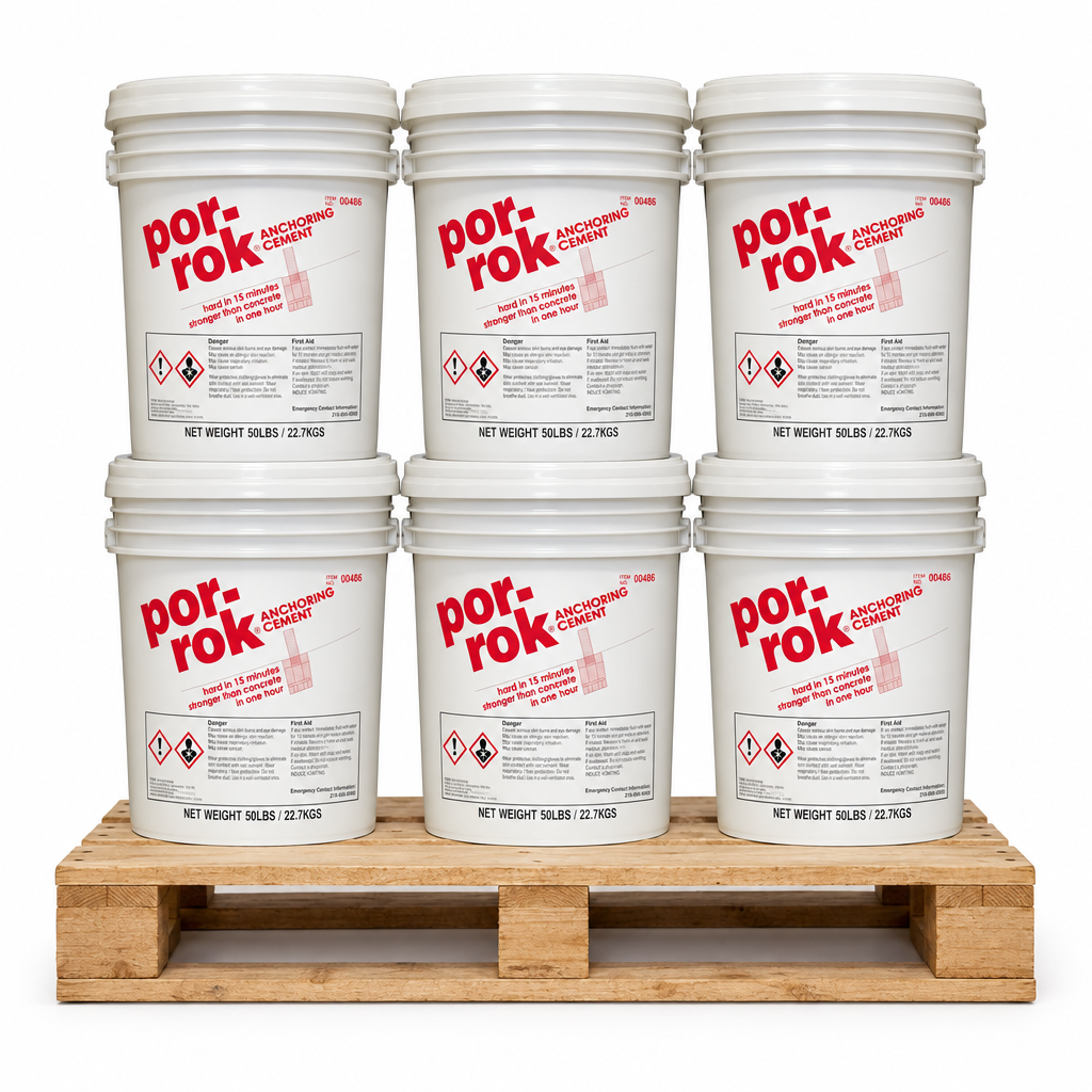 Por-Rok® Premium Gypsum Based Anchoring Cement POR-PORROK-50-PAIL SpecChem 50 lbs Pail (Pack of 6)