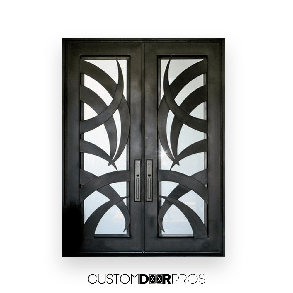 Palm Double Doors Custom Iron Door Pros