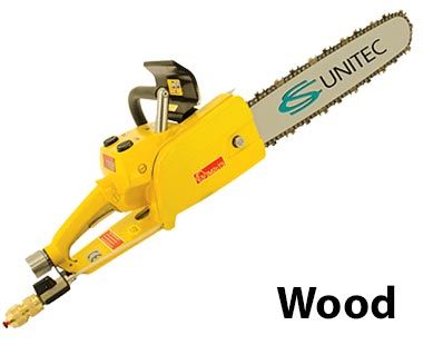 Pneumatic Chain Saws for Cutting Wood, with Brake 4 HP - CS Unitec
