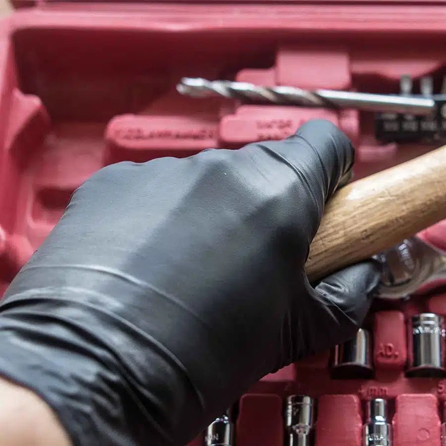 ShuBee Black Gauntlet Silver Edition Black Nitrile Gloves ShuBee