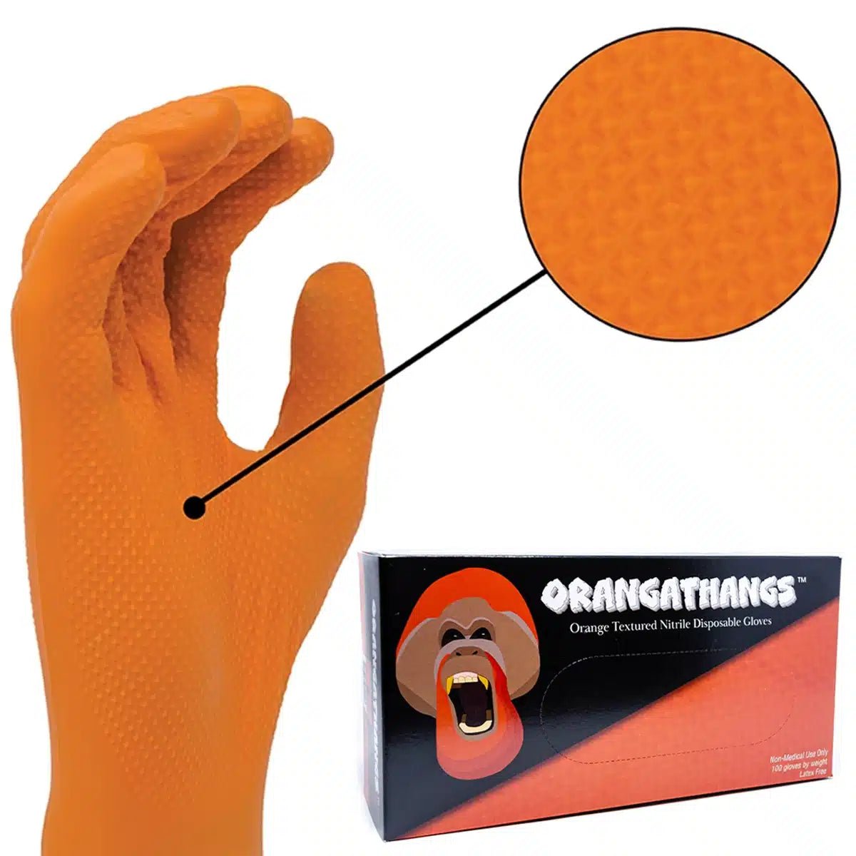 ShuBee Orangathangs Orange Nitrile Gloves ShuBee