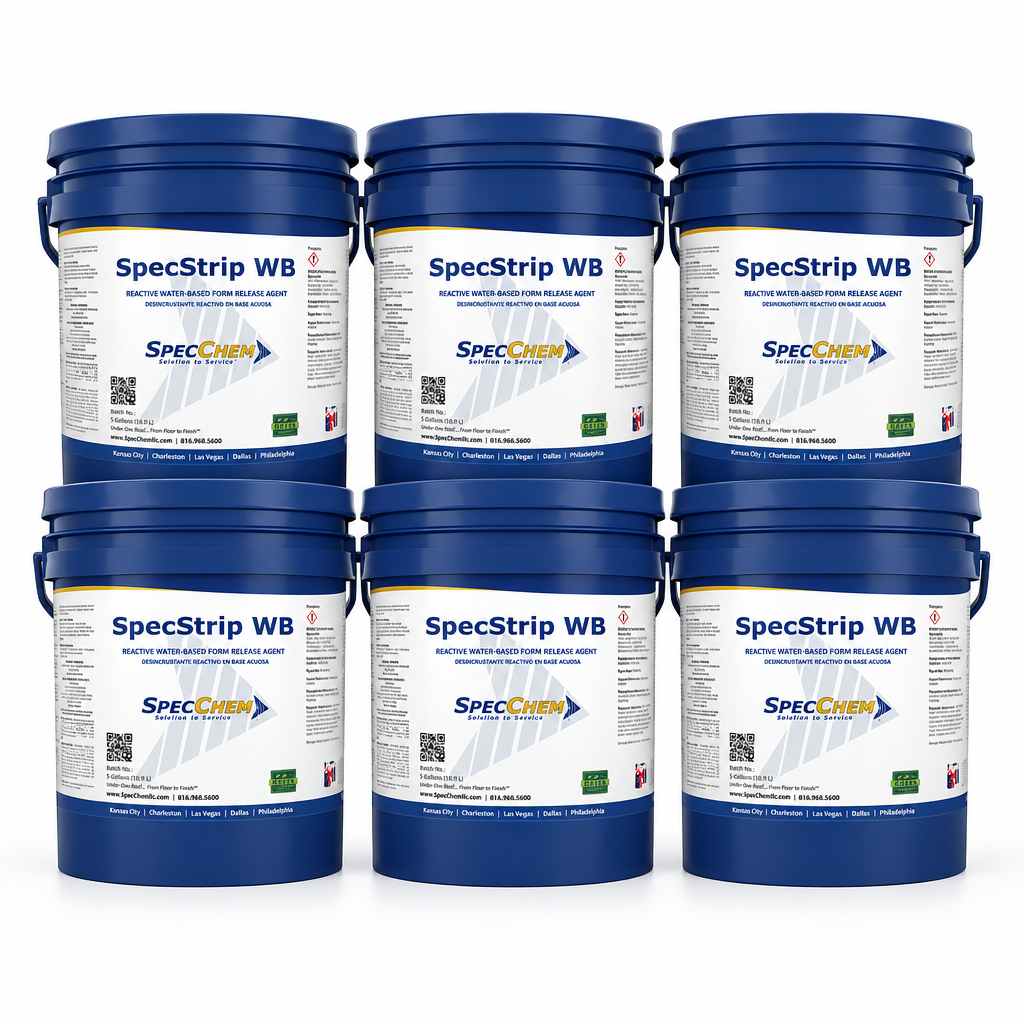 SpecStrip WB - Reactive Water-Based Form Release Agent SSWB-5 SpecChem 5 Gallon Plastic Pail (Pack of 6)