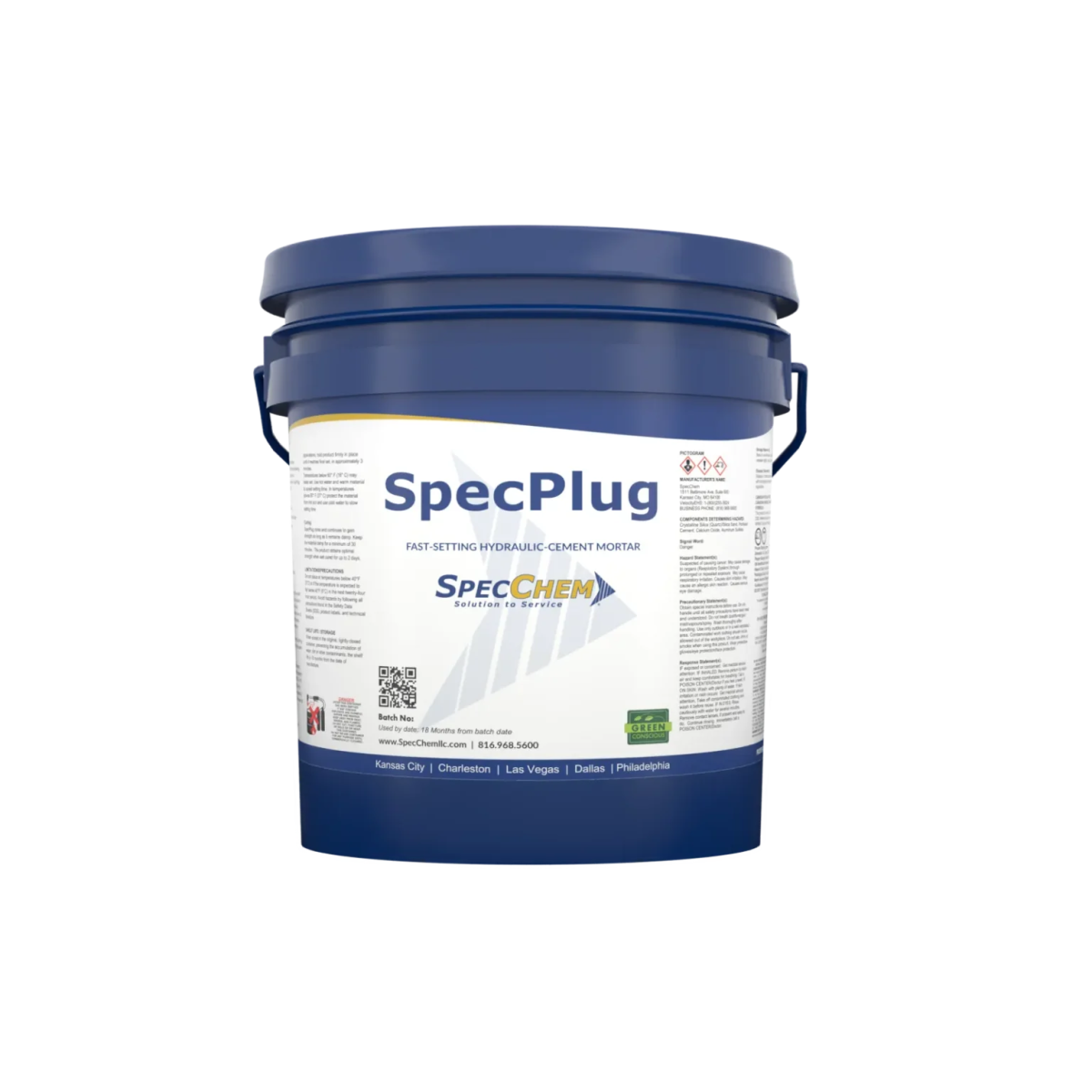 SpecPlug Fast-Setting Hydraulic-Cement Mortar - POS ONLY SpecChem
