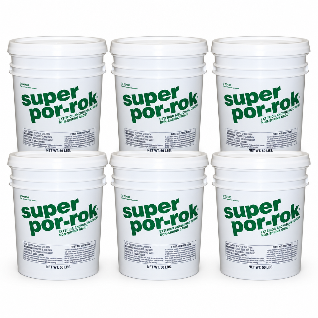 Super Por-Rok® Premium Cement Based Anchoring Cement POR-SUPERPR-50-PAIL SpecChem 50 lb Pail (Pack of 6)