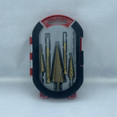 Titanium Step Drill Bits Drilling & Twisting Metal - 6 piece set Diamond Tool Store