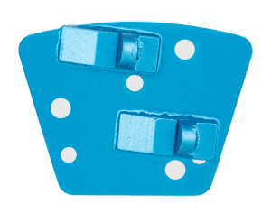 Trapezoid Bolt On - 2 Half Round Mini Jet PCDs Syntec Diamond Tools