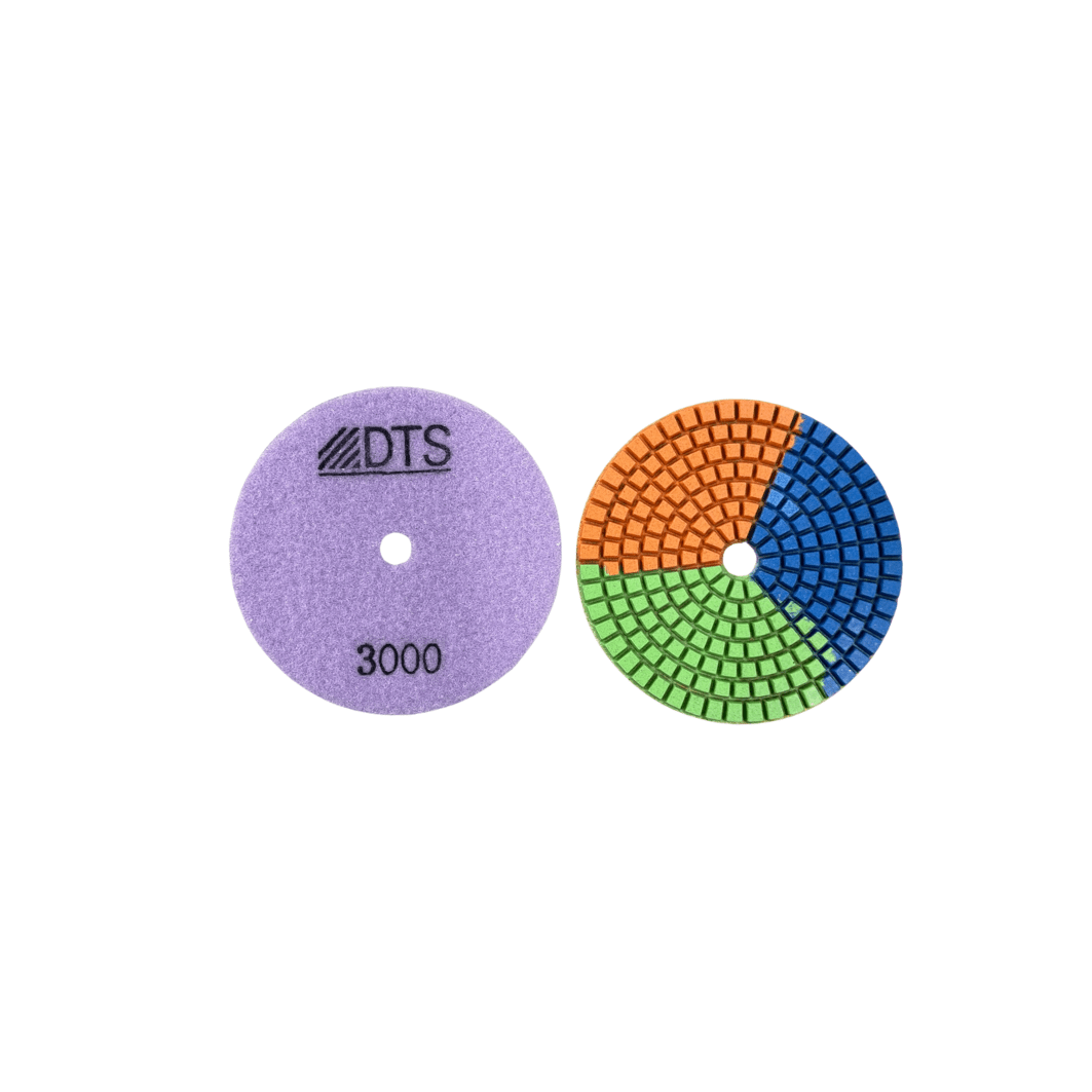 Tri-Color Diamond Polishing Pads TCPP-3000 Diamond Tool Store 3000