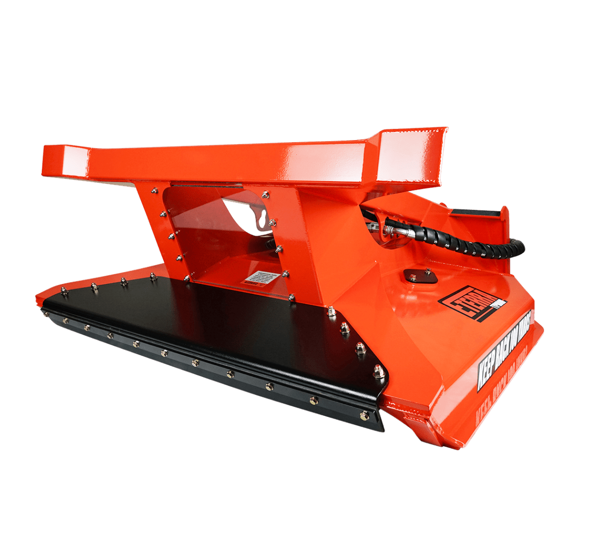 Typhoon 60" Skid Steer Clearing Mower Attachment - Powdered Coated Black Eterra