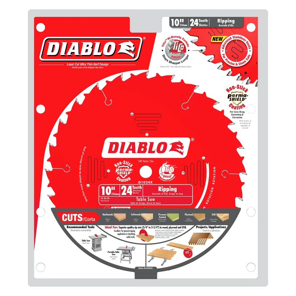 10 in. x 24 Tooth Ripping Saw Blade - 10Pack Diablo Tools