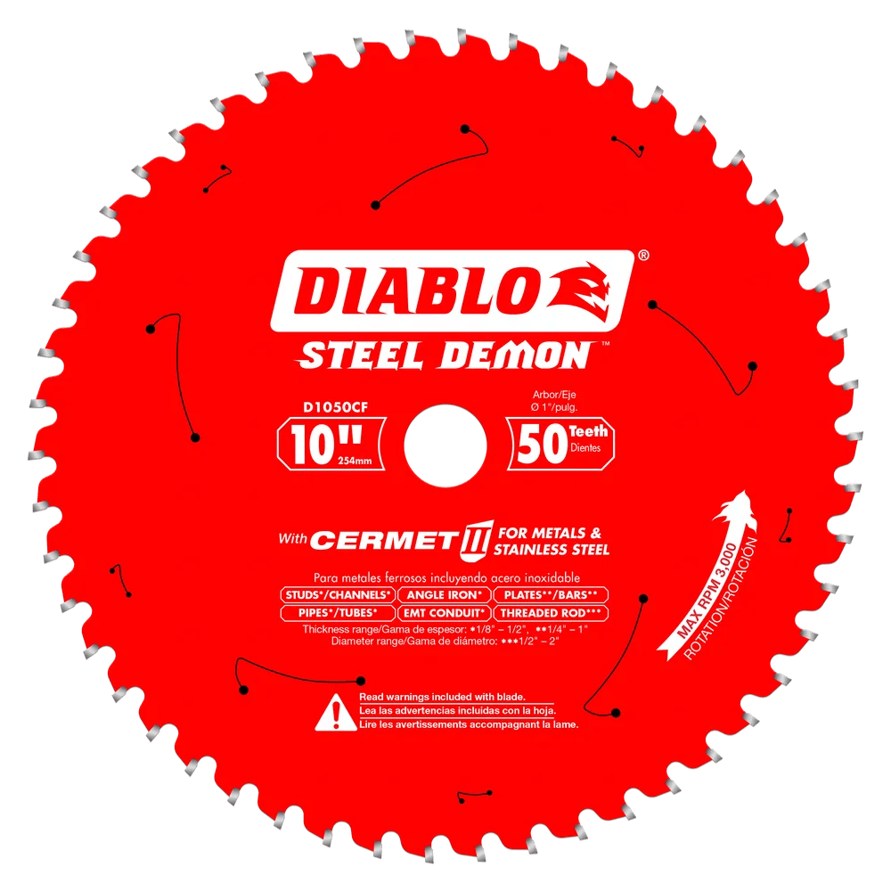 10 in. x 50 Tooth Cermet II Saw Blade for Metals and Stainless Steel - 5 pack Diablo Tools