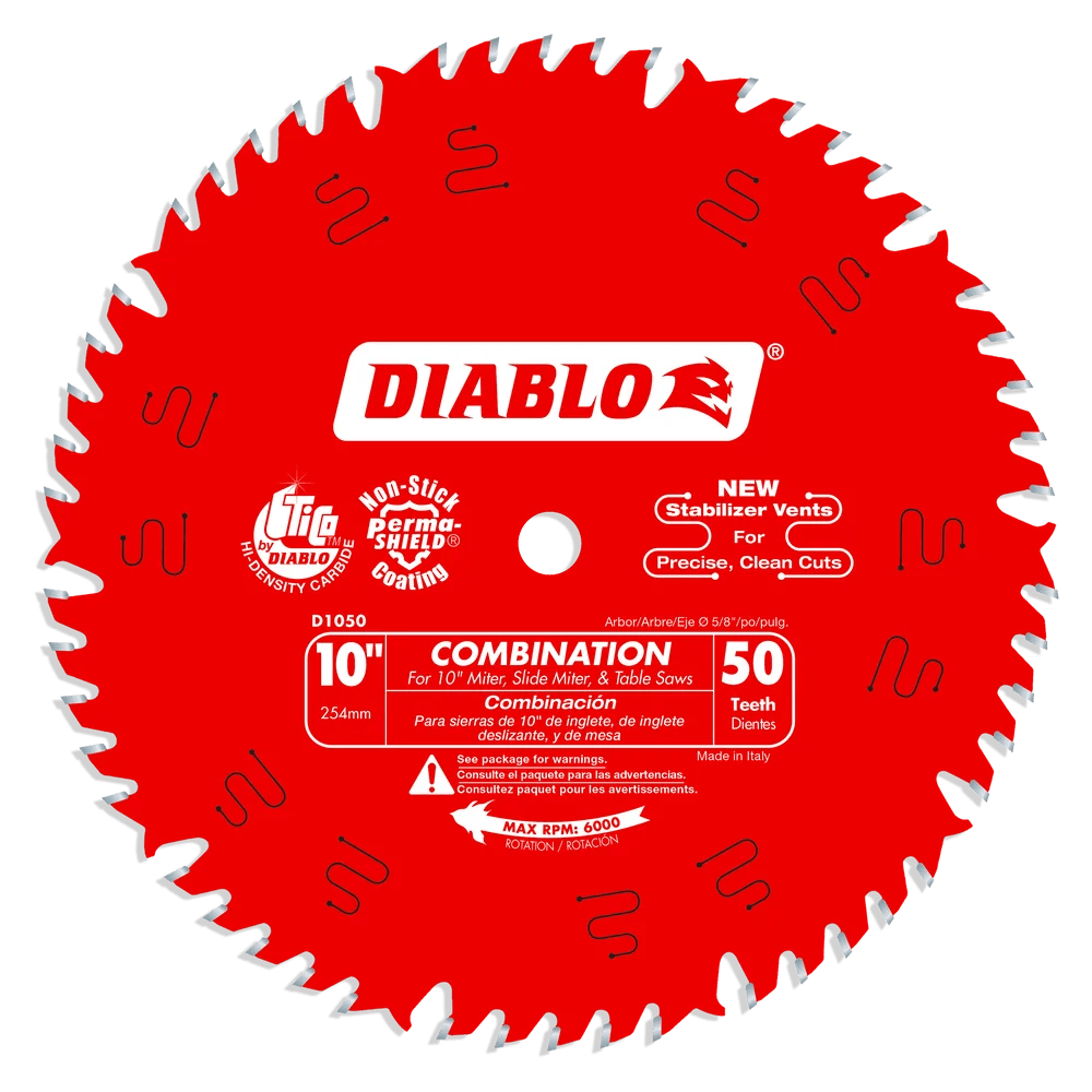 10 in. x 50 Tooth Combination Saw Blade - 6 per Unit Diablo Tools