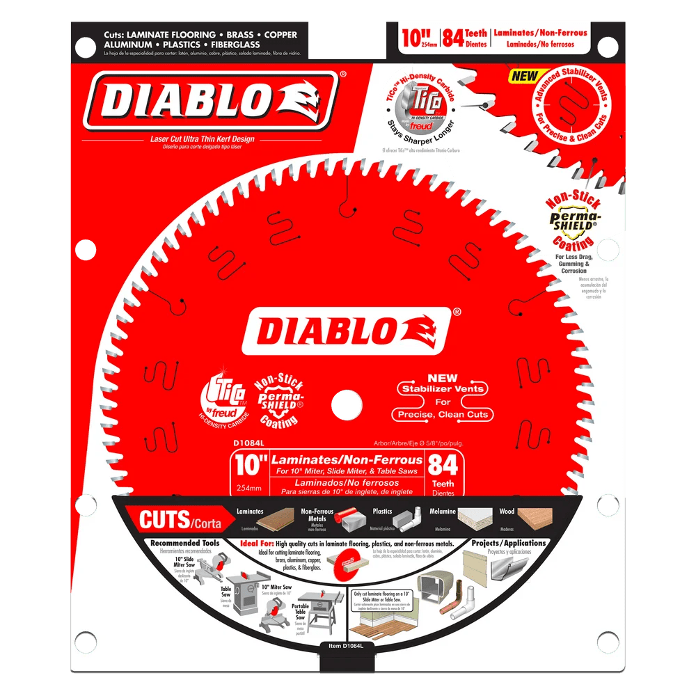 10 in. x 72 Tooth Composite Material/Plastics - 4 per Order Diablo Tools