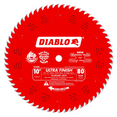 10 in. x 80 Tooth Ultra Finish Saw Blade - 5 per Order Diablo Tools