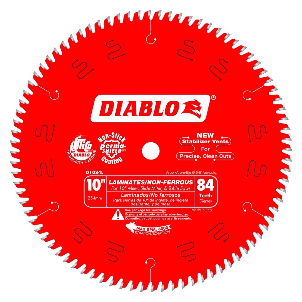 10 in. x 84 Tooth Laminates & Non-Ferrous Metals Saw Blade - 4 per Order Diablo Tools