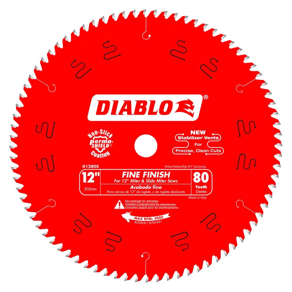12 in. x 80 Tooth Fine Finish Saw Blade - 4 per Order Diablo Tools