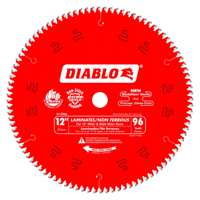 12 in. x 96 Tooth Laminate / Aluminum Saw Blade - 4 per Order Diablo Tools