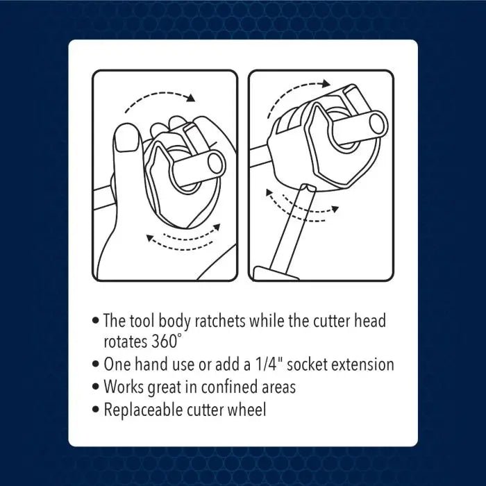 1/2" Ratcheting QuickCut Tubing Cutter - Case of 6 Superior Tool