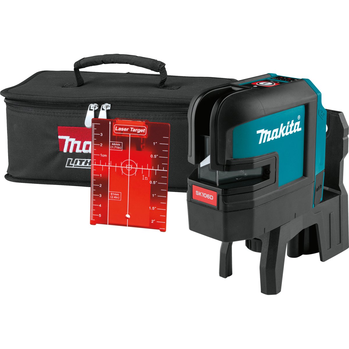 12V Max CXT® Lithium‑Ion Cordless Self‑Leveling Cross‑Line/4‑Point Red Beam Laser SK106DZ Makita Tool Only