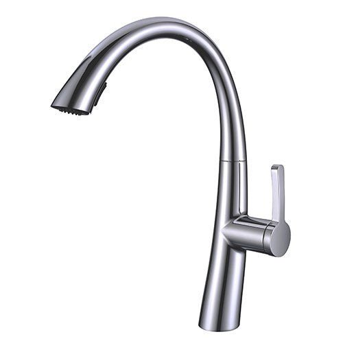 16 Inch Single Hole Pull-Down Pre-Rinse Kitchen Faucet DSF-16KPO00BN Dakota Sinks Brushed Nickel
