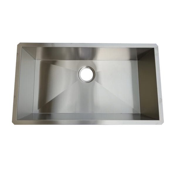 18g Zero Radius 32×18 Single Bowl Undermount Stainless Steel Kitchen Sink Dakota Sinks