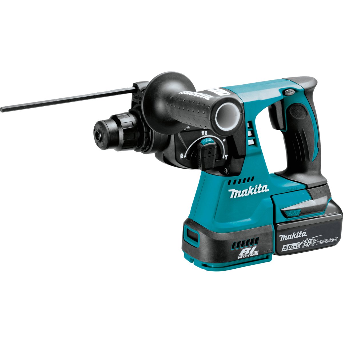 18V LXT® Lithium‑Ion Brushless Cordless 1" Rotary Hammer (5.0Ah) Makita