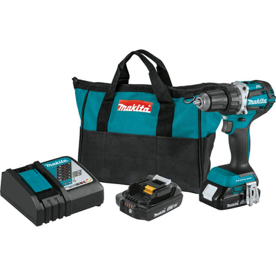 18V LXT® Lithium‑Ion Compact Brushless Cordless 1/2" Driver‑Drill (2.0Ah) XFD12R Makita Kit