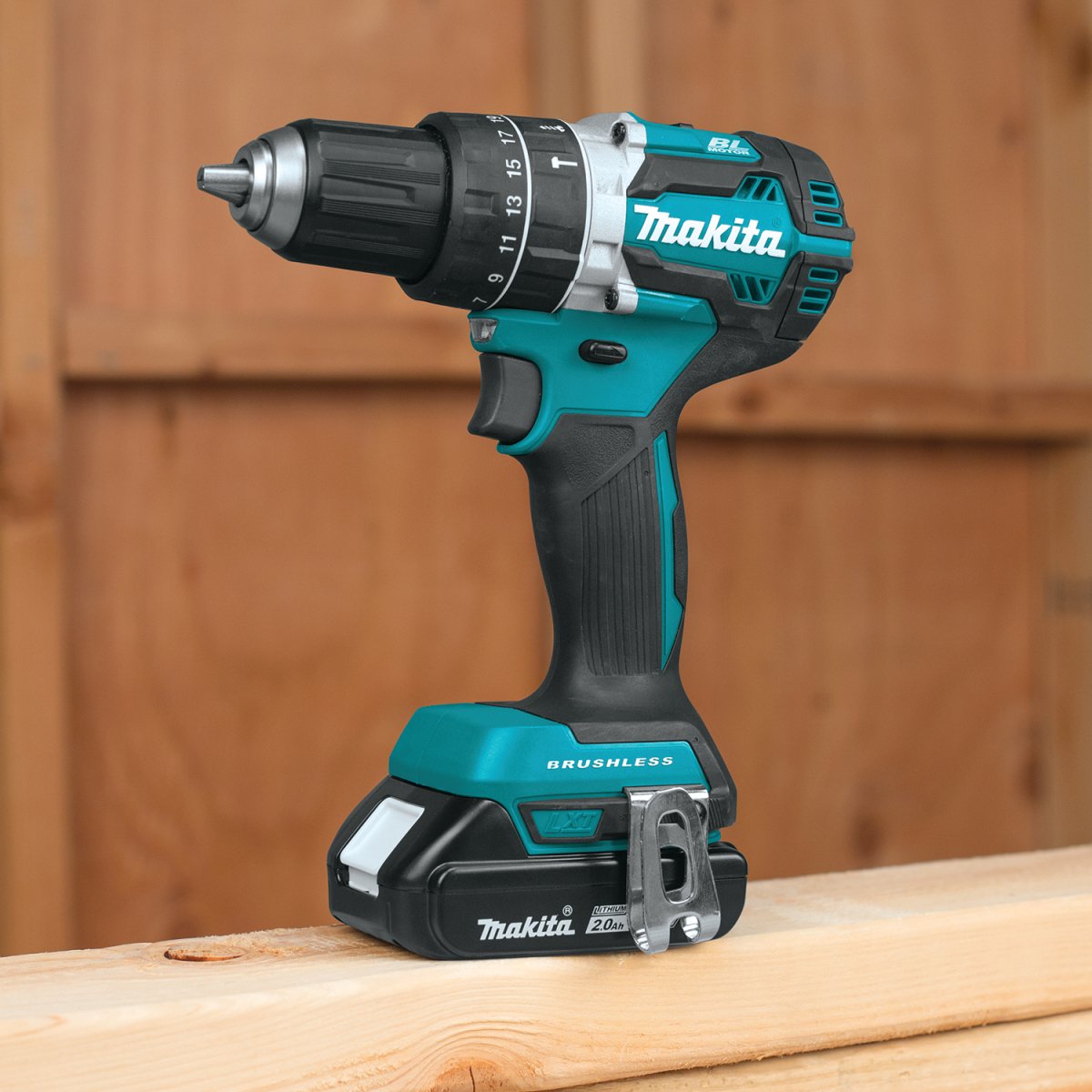 18V LXT® Lithium‑Ion Compact Brushless Cordless 1/2" Hammer Driver‑Drill Kit (2.0Ah) Makita
