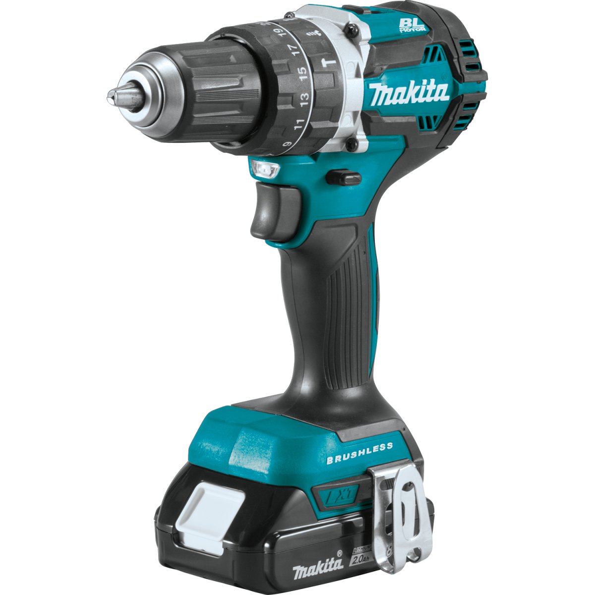 18V LXT® Lithium‑Ion Compact Brushless Cordless 1/2" Hammer Driver‑Drill Kit (2.0Ah) Makita