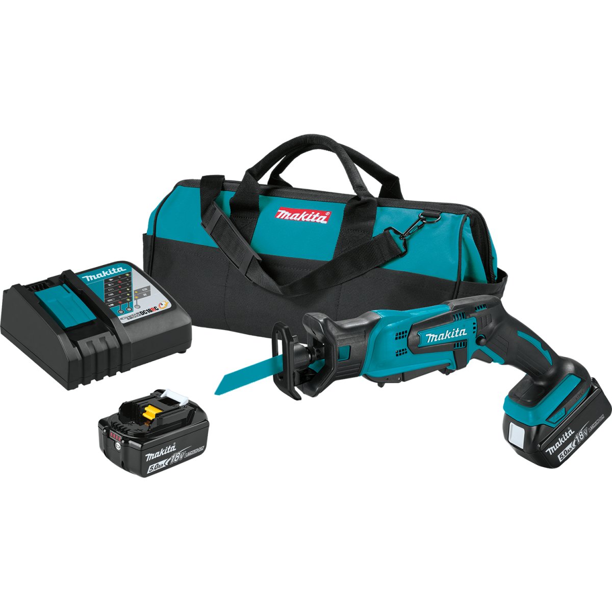 18V LXT® Lithium‑Ion Cordless Compact Recipro Saw XRJ01T Makita Kit