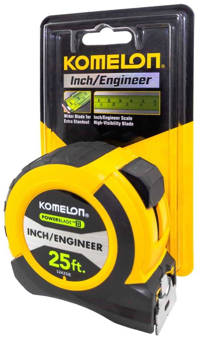 25' Abs Powerblade Ii (Inch/Engineer) Tape Measure Komelon