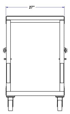 27" Adjustable Height Galvanized Fabrication Work Table with 4 Levelers / Stabilizers Weha