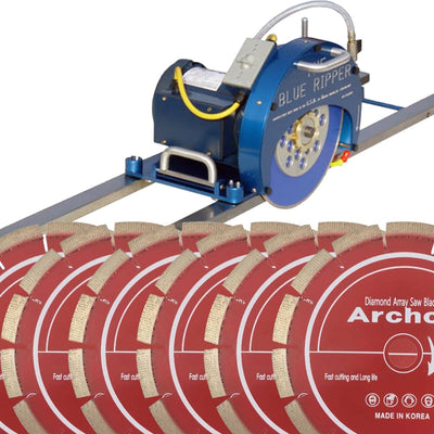 3 HP Blue Ripper Package Sale | Saw, Rails, and Diamond Blades Omega Diamond