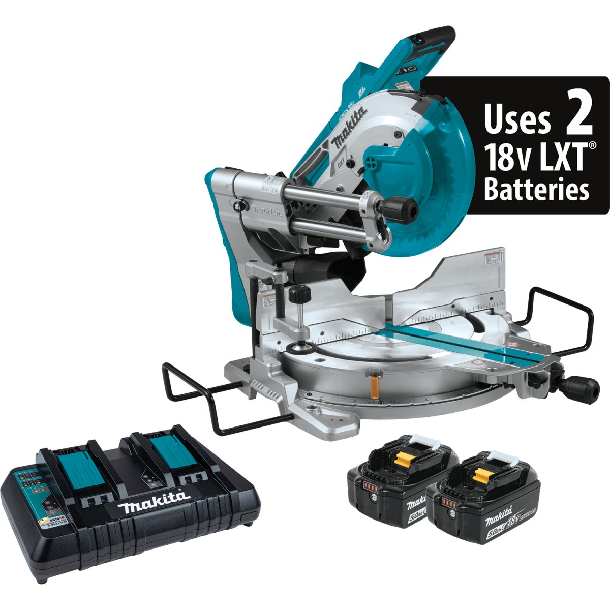 36V (18V X2) LXT® Brushless 10" Dual‑Bevel Sliding Compound Miter Saw, AWS® and Laser Makita