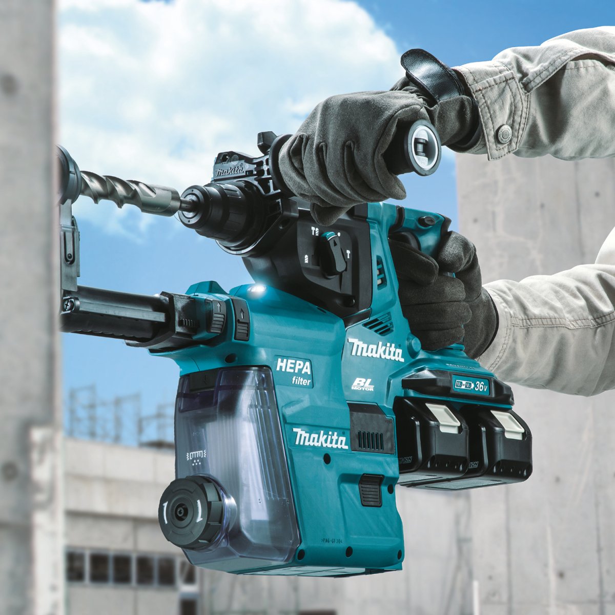 36V (18V X2) LXT® Brushless 1‑1/8" AVT® Rotary Hammer, accepts SDS‑PLUS bits, AFT®, AWS® Capable Makita