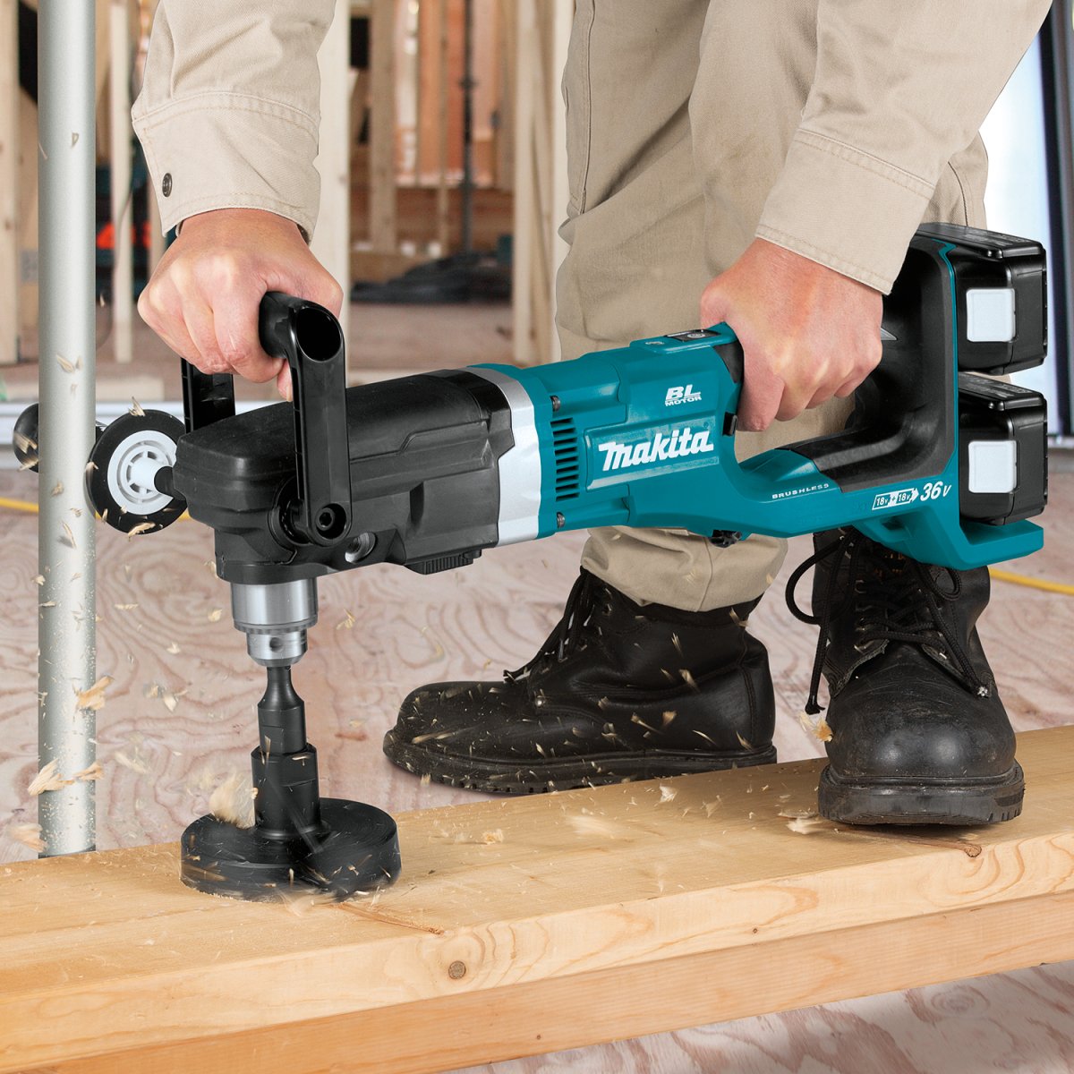 36V (18V X2) LXT® Brushless 1/2" Right Angle Drill (5.0Ah) Makita