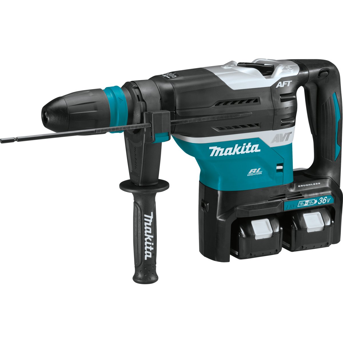 36V (18V X2) LXT® Brushless 1‑9/16" Advanced AVT® Rotary Hammer Kit, SDS‑MAX, AFT®, AWS® (5.0Ah) Makita